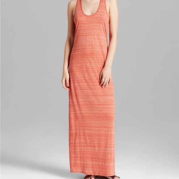 Dresses & Skirts - VINCE MAXI DRESS ORANGE SPACE DYE WOMENS SIZE XSMALL STRETCH RELAXED RAZ…